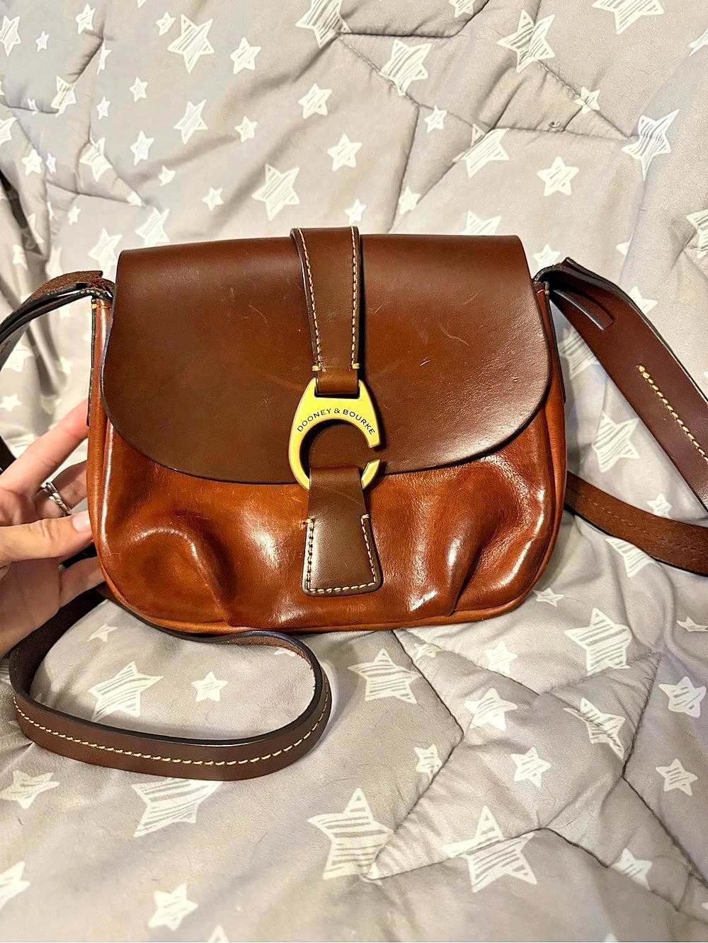 Dooney & Bourke Brown Leather Crossbody Bag